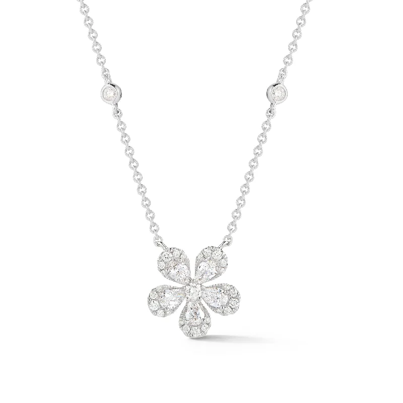 Diamond Flower Necklace