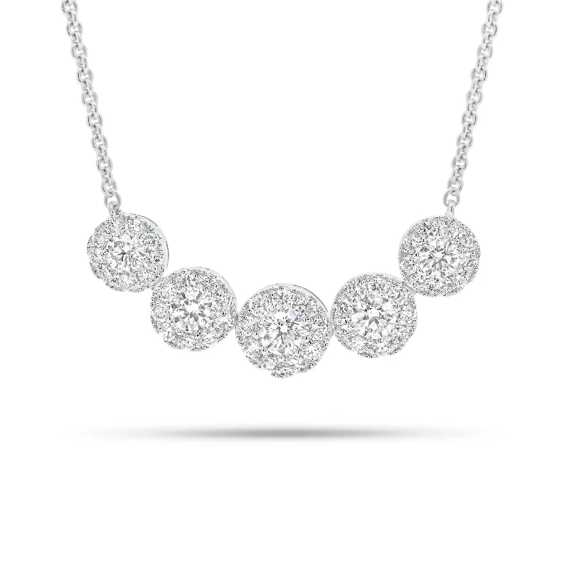 Halo Diamond Bar Necklace