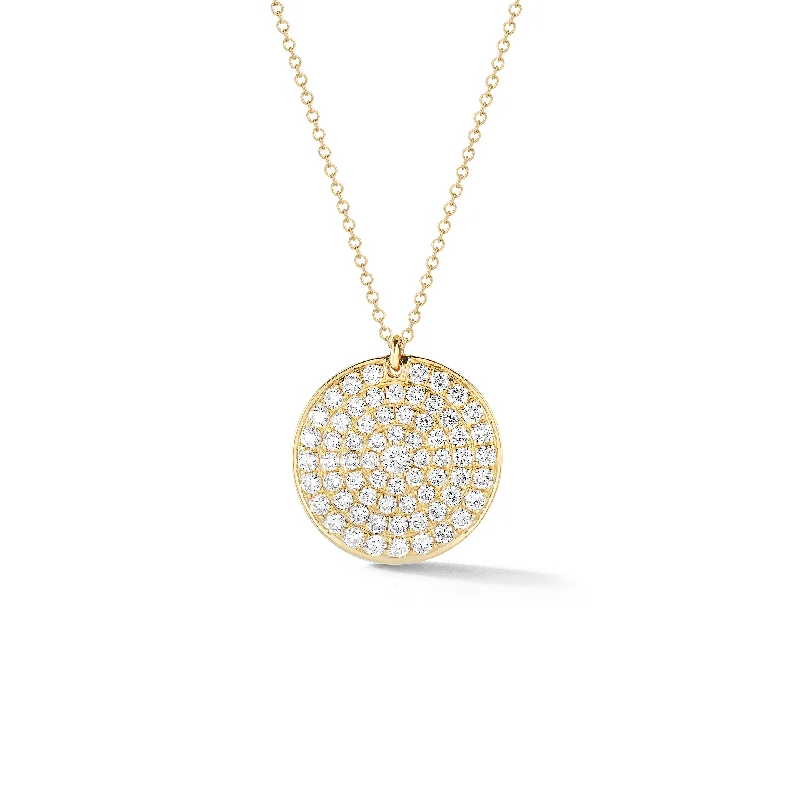 Diamond Disc Pendant Necklace