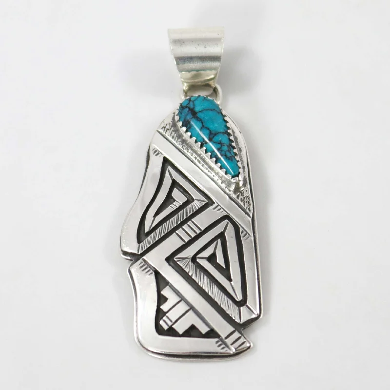 men’s tungsten wedding ring Kingman Turquoise Pendant