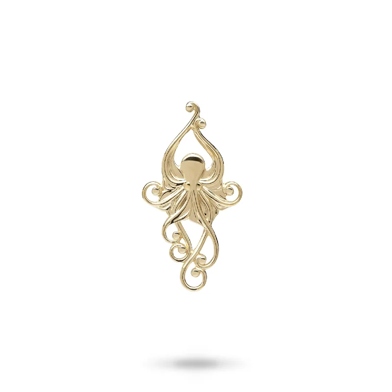 Living Heirloom Octopus Pendant in Gold - 25mm