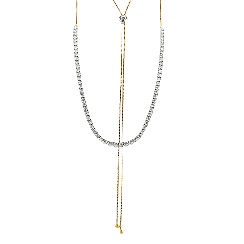 Adjustable Necklace in 18k Gold with Diamonds