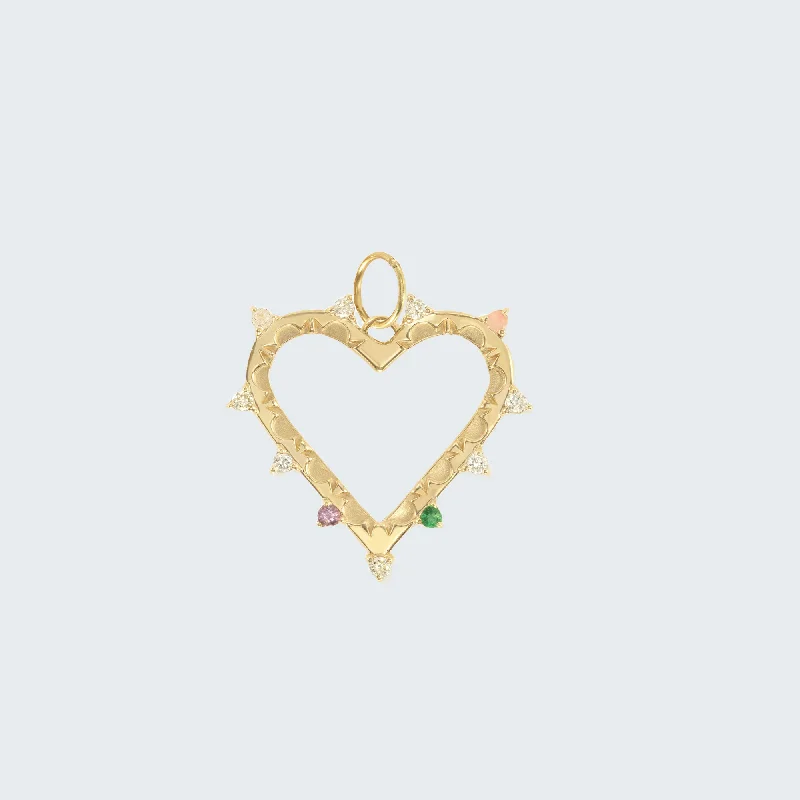 Small Open Heart Medallion "Love"