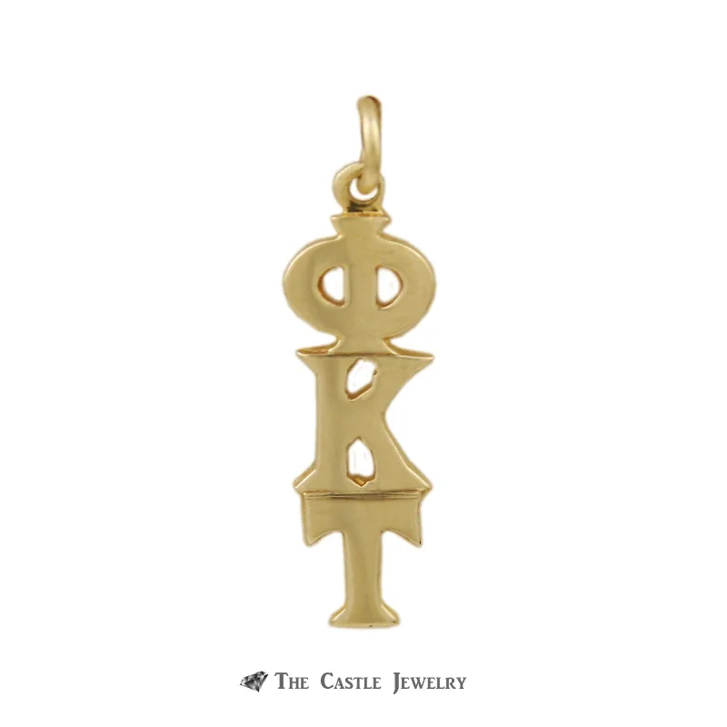 Phi Kappa Tau 10K Gold Fraternity Pendant