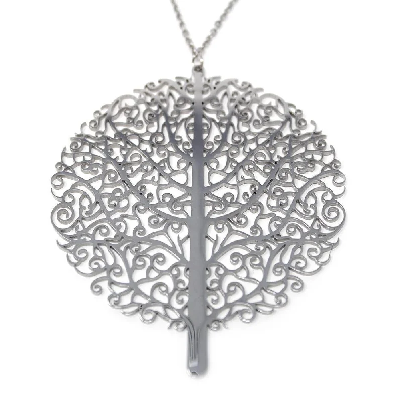 Stainless Steel Filigree Tree Of Life Neck