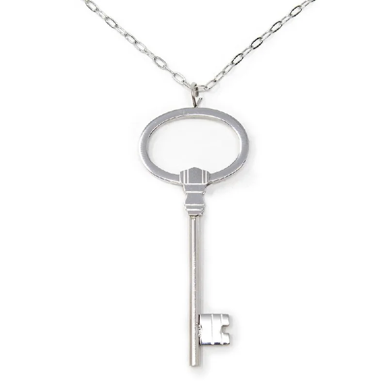 Stainless Steel Key Pendant Necklace1