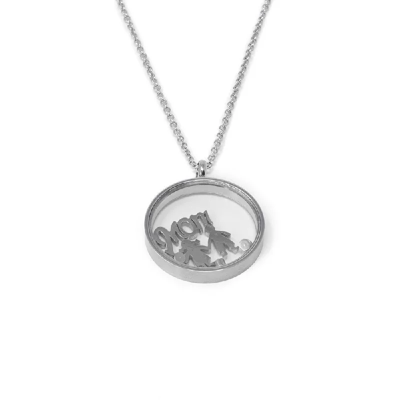 Stainless Steel Mom Glass Locket Necklace