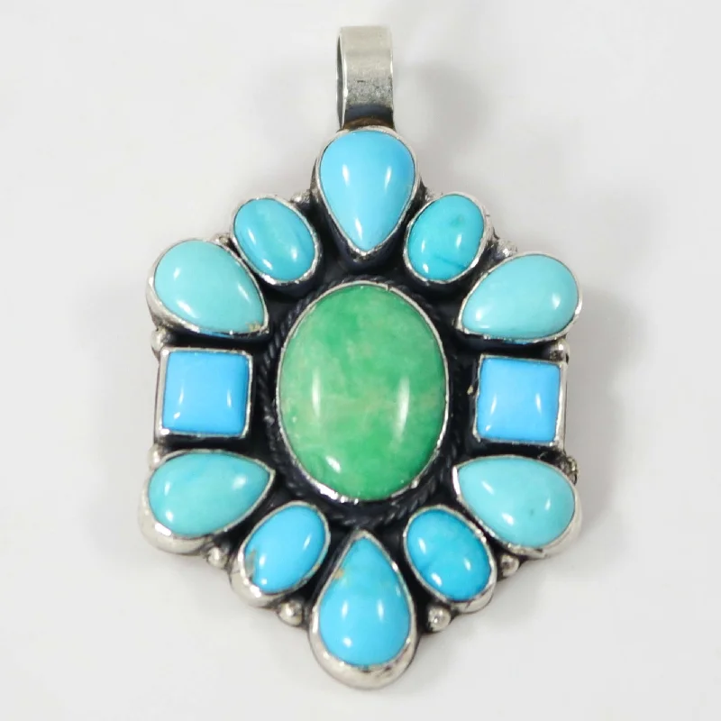 Turquoise and Variscite Pendant