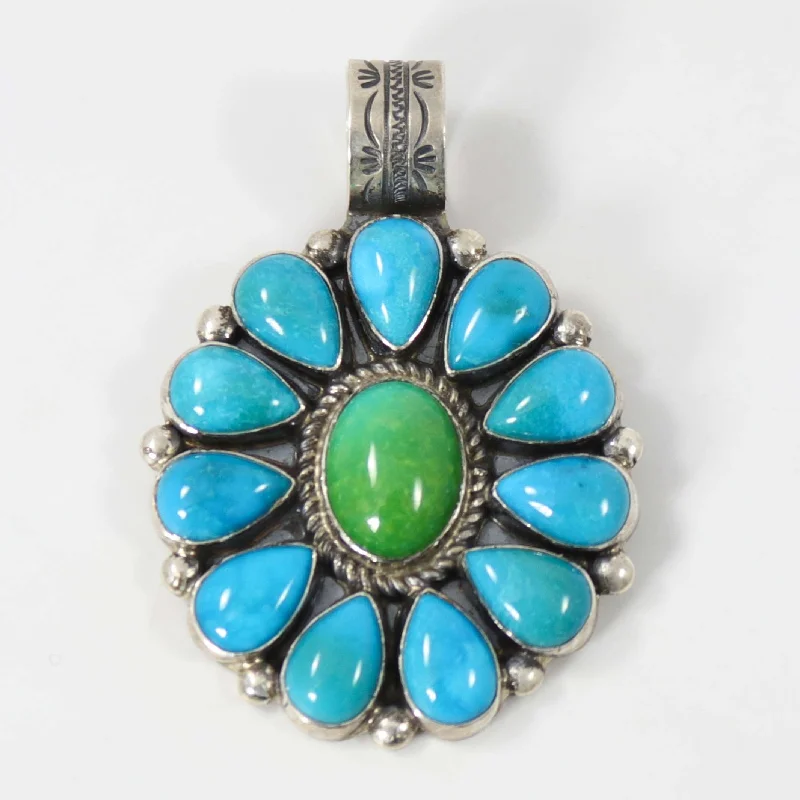 Turquoise and Variscite Pendant