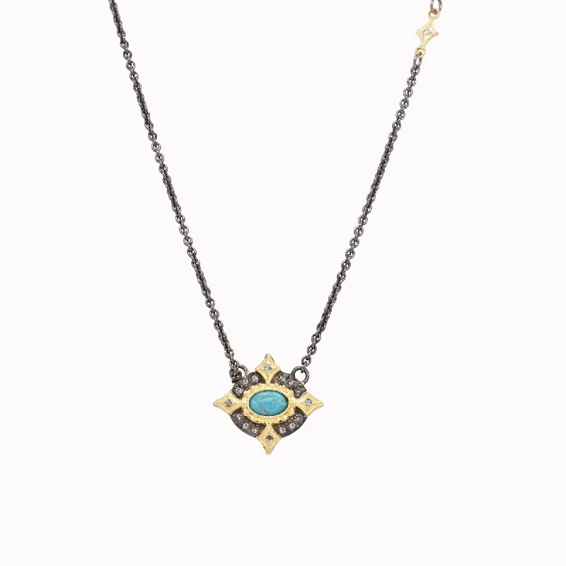 Turquoise & Blue Topaz Necklace