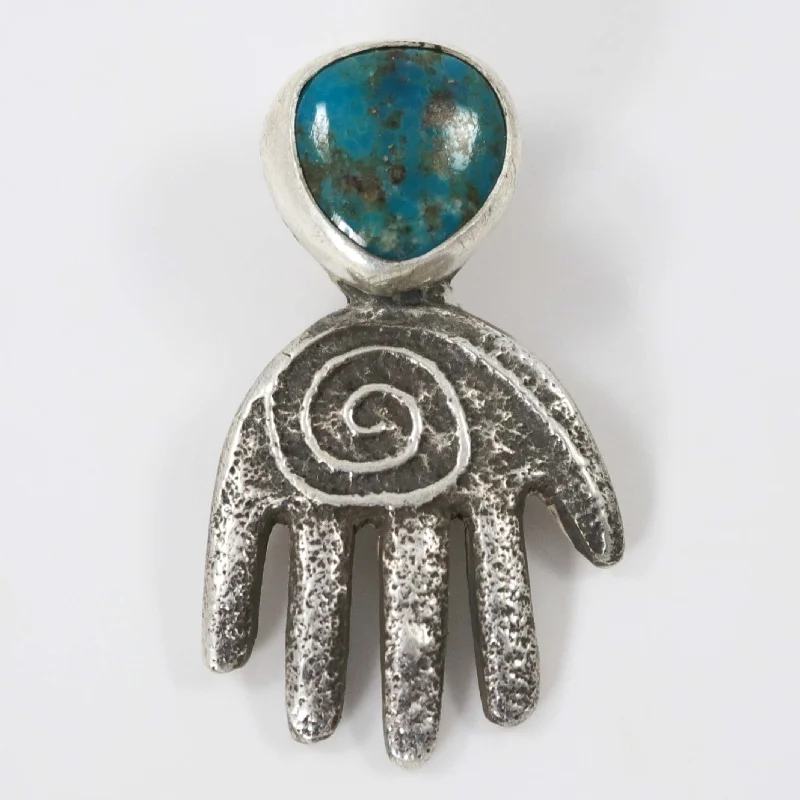 Turquoise Healing Hand Pendant