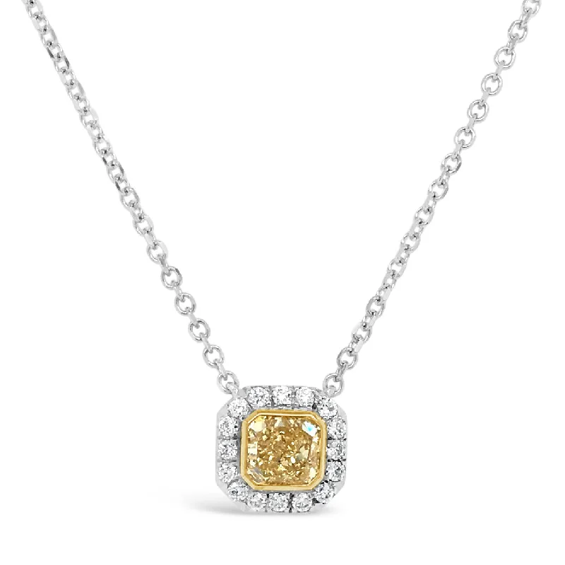 Yellow Diamond Pendant Necklace