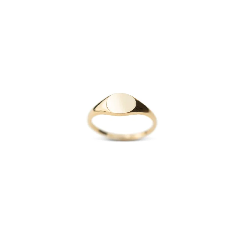 14k Gold Petite Signet Ring