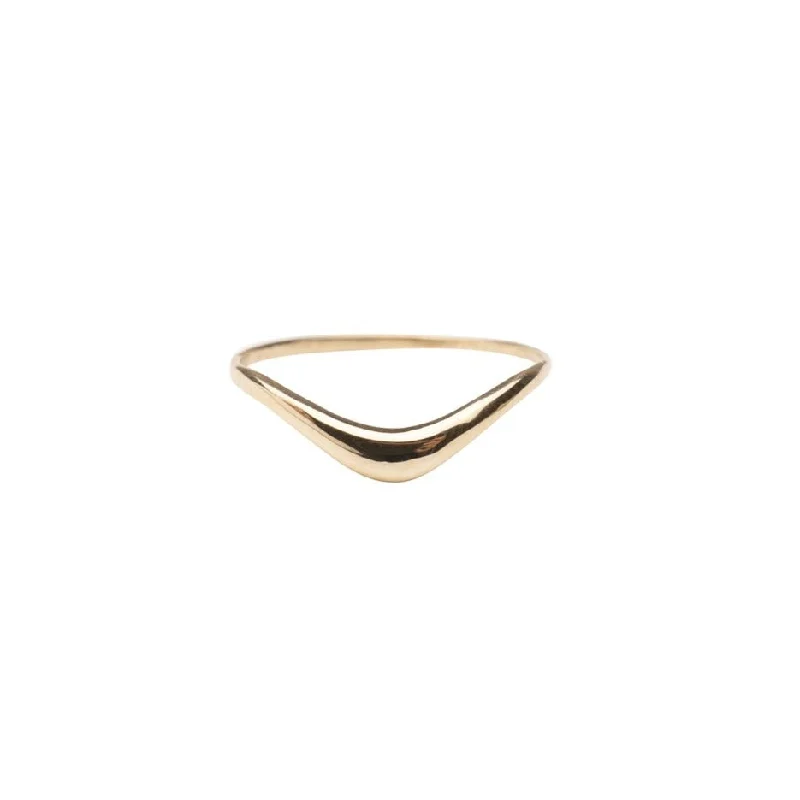 14k Gold V Shaped Ring