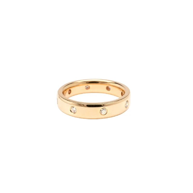 14k Gypsy Set Diamond Ring