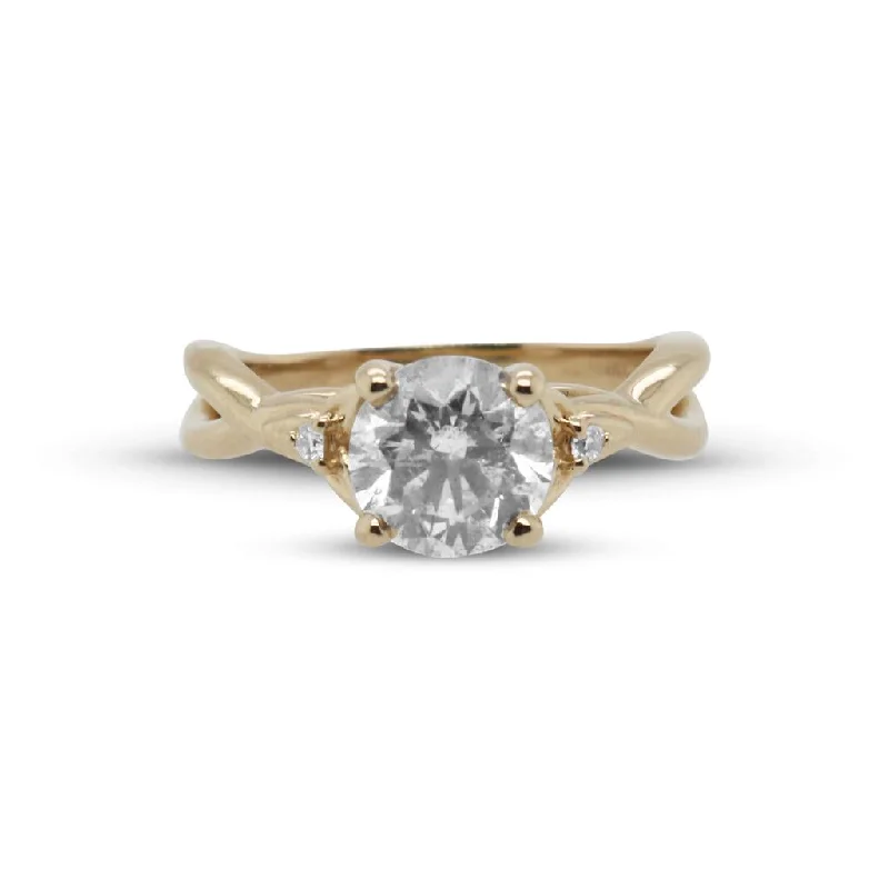 14k Yellow Gold Diamond Engagement Ring