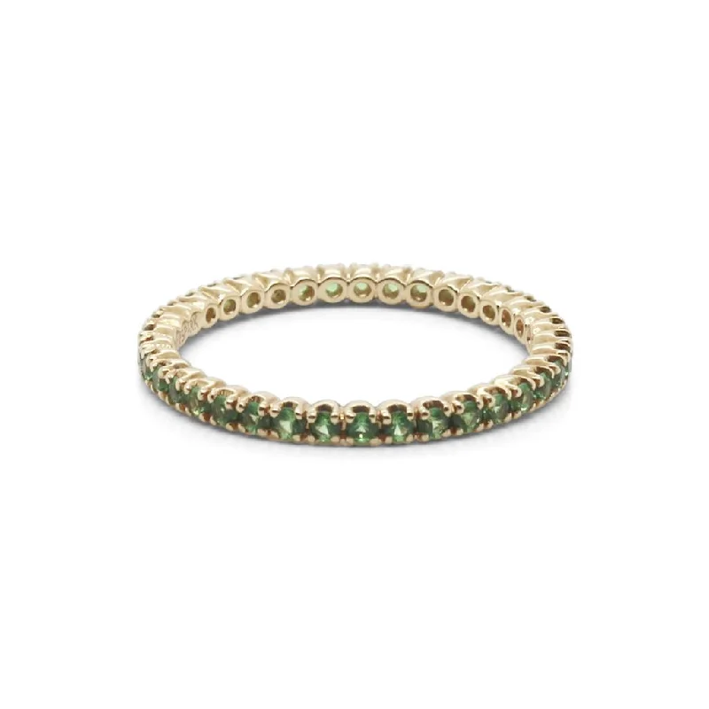 18k Yellow Gold Band w/Tsavorite