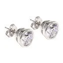 elegant marquise diamond ring 4 Ct Round Bezel Cubic Zirconia CZ Earrings