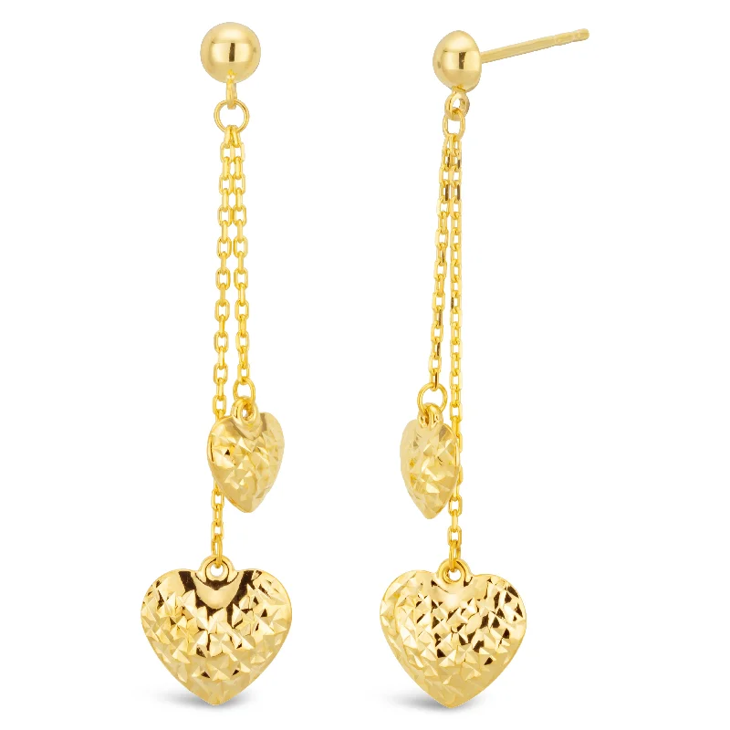 minimalist silver stacking bangles 9ct Yellow Gold Filled Double Sided Diamond Cut 2x Heart Drop Earrings minimalist silver stacking bangles 9ct Yellow Gold Filled Double Sided Diamond Cut 2x Heart Drop Earrings
