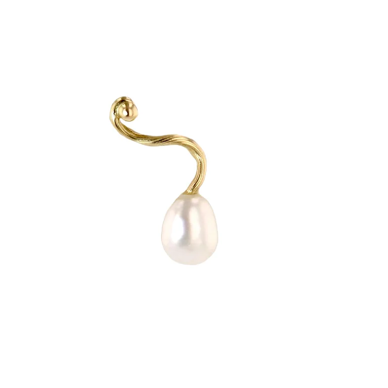 Seafire 18K Gold Earring w. Pearl