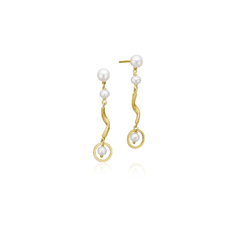 Vega Pearl Short 18K Gold Earring