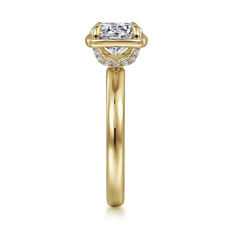 Gabriel & Co. Deedie - 14K Yellow Gold Round Diamond Engagement Ring