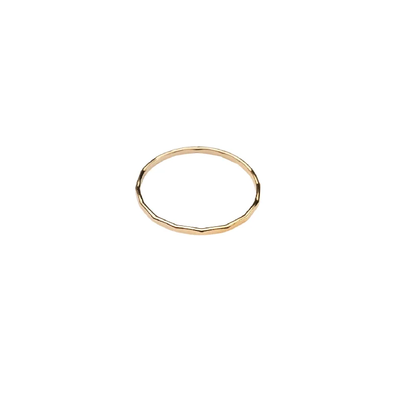 Gold Textured Stackable Ring