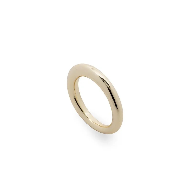 Gold Plated Plain Stackable Band Ring