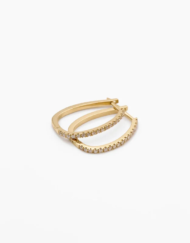 statement gold cuff earrings BIGLOVE 18K Gold Hoops w. Diamonds