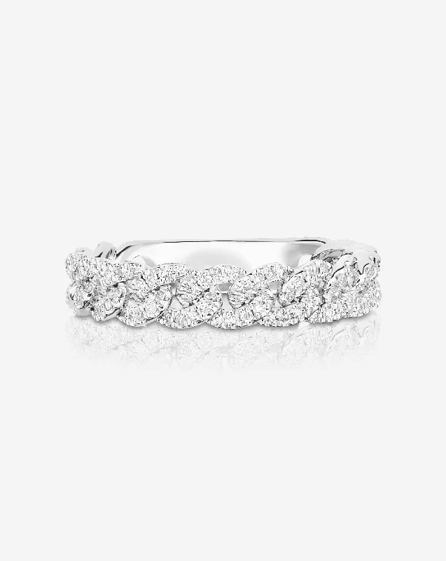 Pavé Diamond Chain Ring