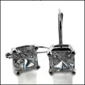 Princess Lever back Cubic Zirconia CZ Earrings