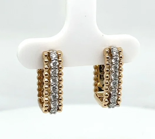 silver anklet with charms Round Medium Hoop Diamond Earrings in 14K Yellow Gold (.56ctw)
