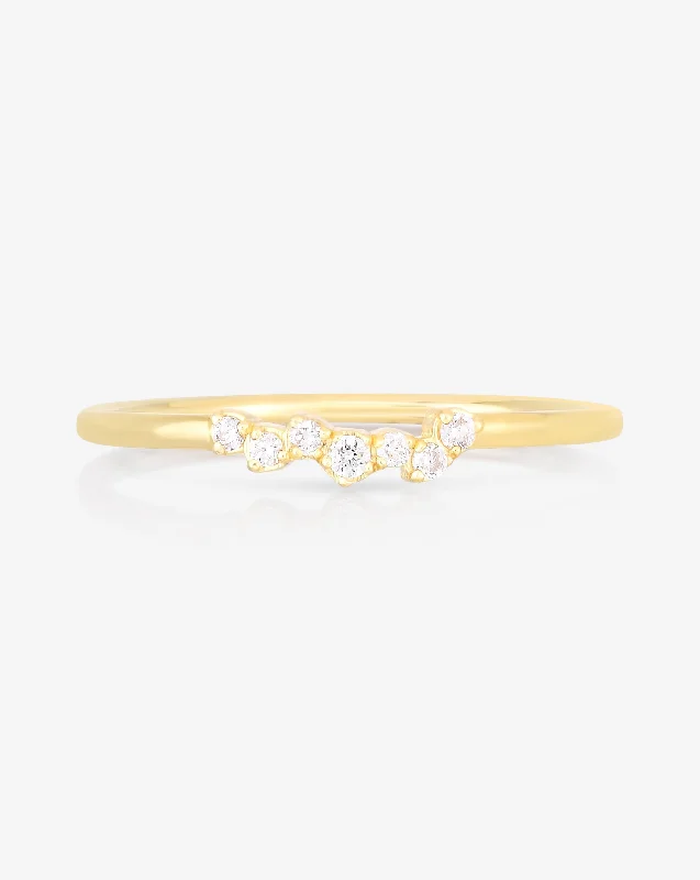 Scattered Diamond Stackable Ring