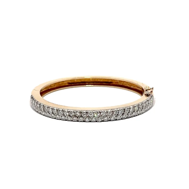 men’s woven leather bracelet Pre-Owned Diamond Bangle
