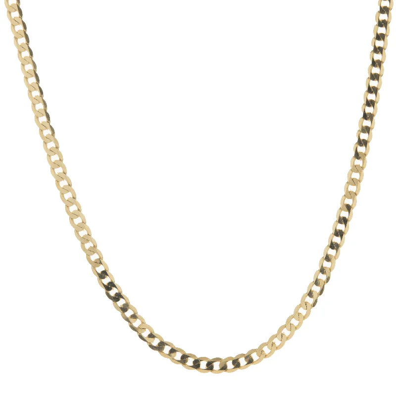 14 Karat Yellow Gold Cuban Link Chain Necklace