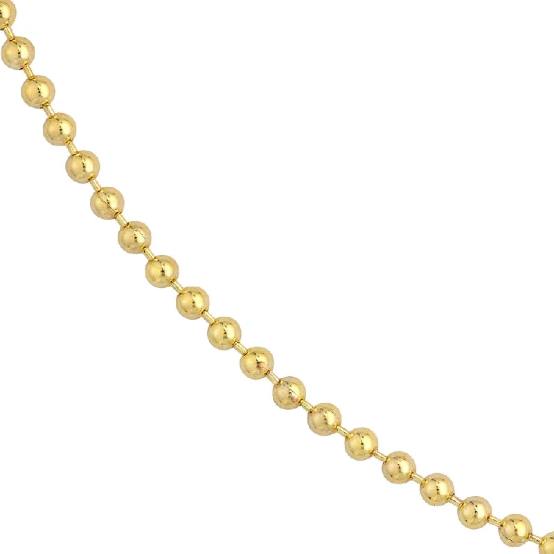 14k Beaded Chain Bracelet, 7.5"