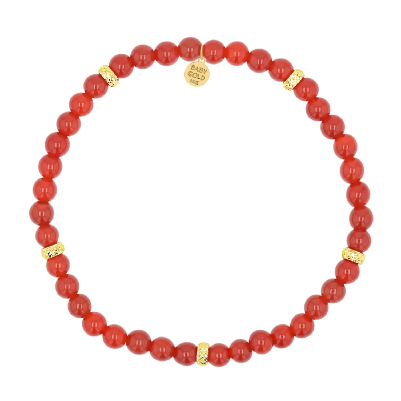 Carnelian Bead Bracelet