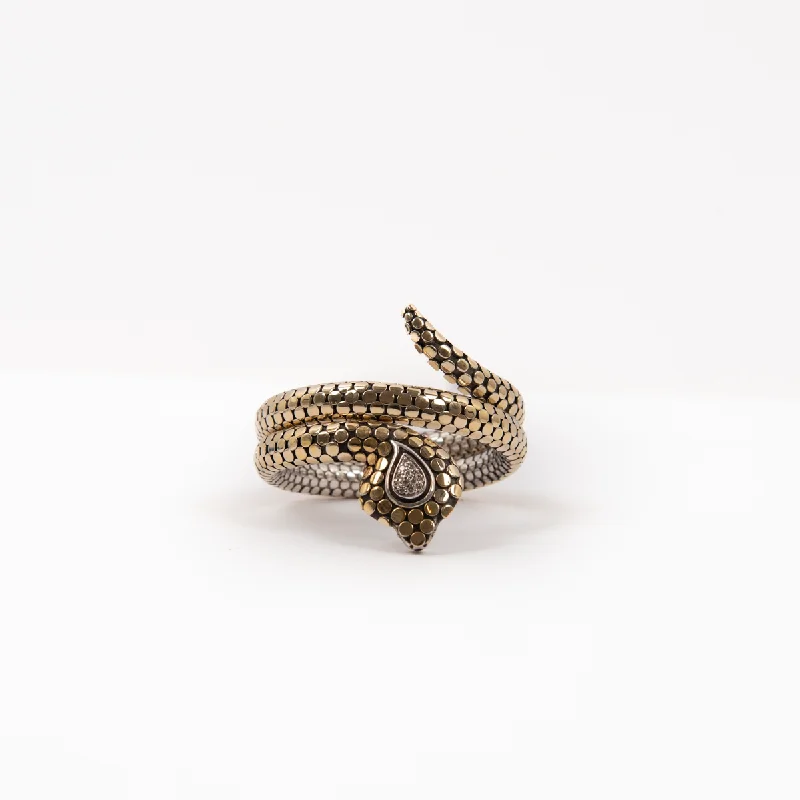 Pre-Owned John Hardy Diamond Coil Cobra Bracelet