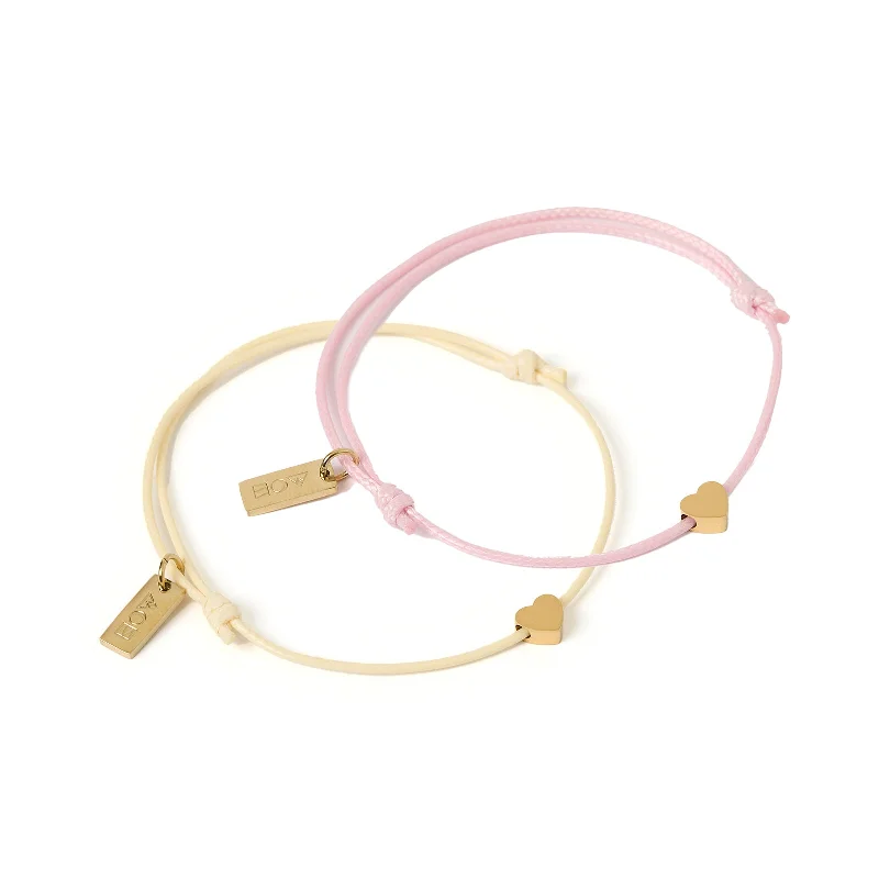 Angel Heart Friendship Bracelet Pair