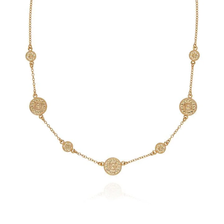 adjustable infinity charm bracelet Anna Beck Contrast Dotted Station Collar Necklace