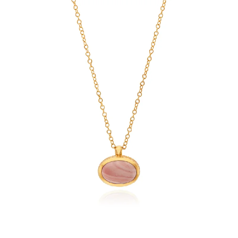 Anna Beck Small Pink Opal Pendant Necklace