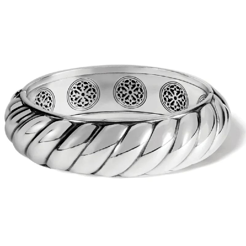 chunky statement cuff bracelet Brighton Athena Scalloped Hinged Bangle