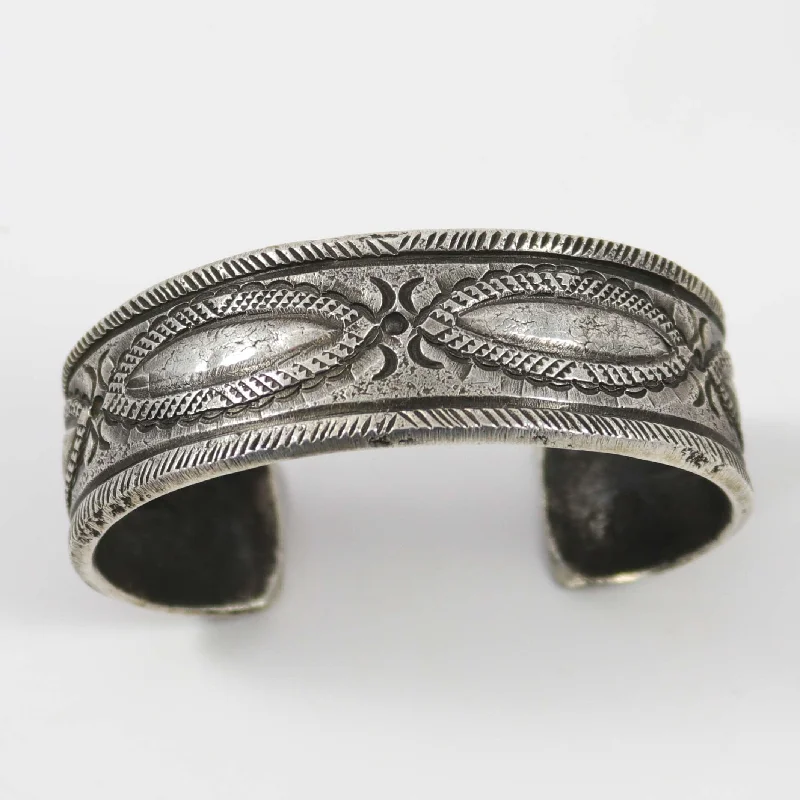boho pearl charm bracelet Coin Silver Cuff
