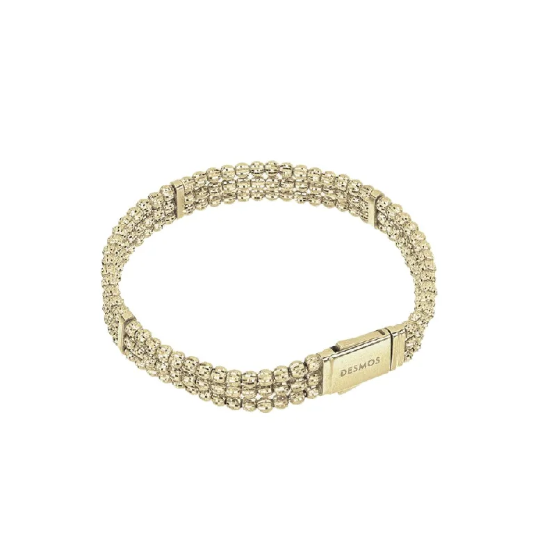 Desmos Crystal 3 Row Bracelet