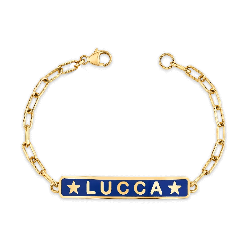 Enamel Star ID Bracelet