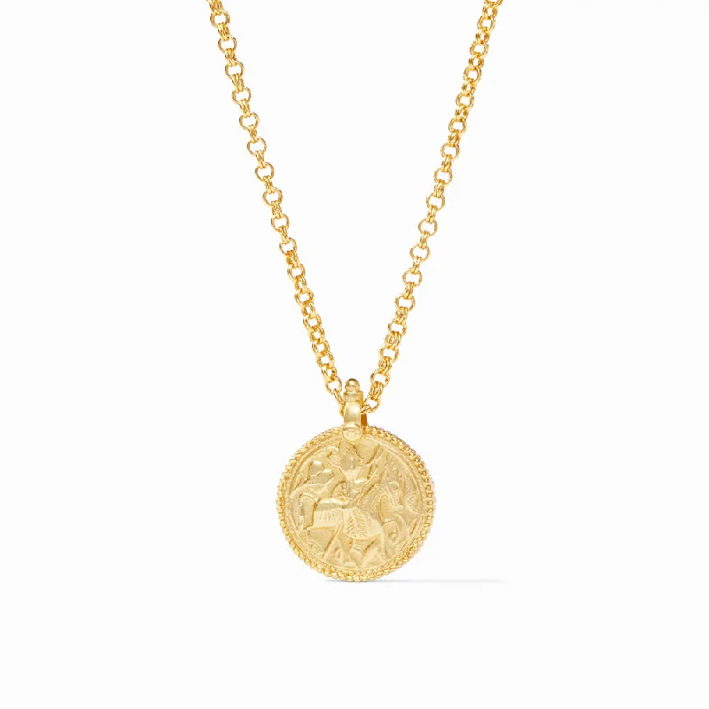 simple sapphire wedding band Julie Vos Coin Pendant