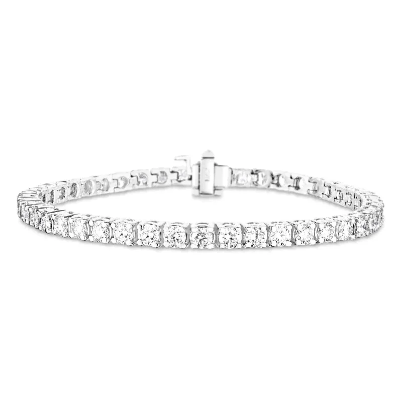 handmade leather cuff bracelet Lab Grown 2.00 Cttw. White Gold Diamond Tennis Bracelet