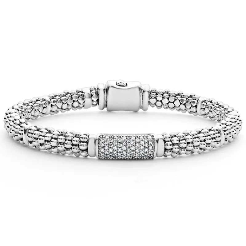 personalized family tree necklace Lagos 6mm Caviar Diamond Bracelet