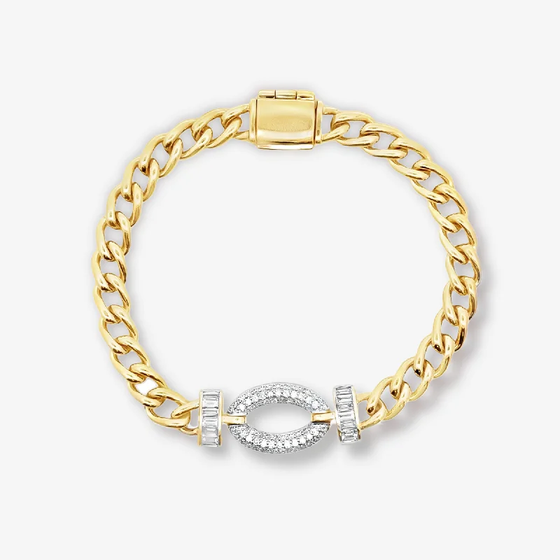 gold opal ring Round & Baguette Havana Link Bracelet