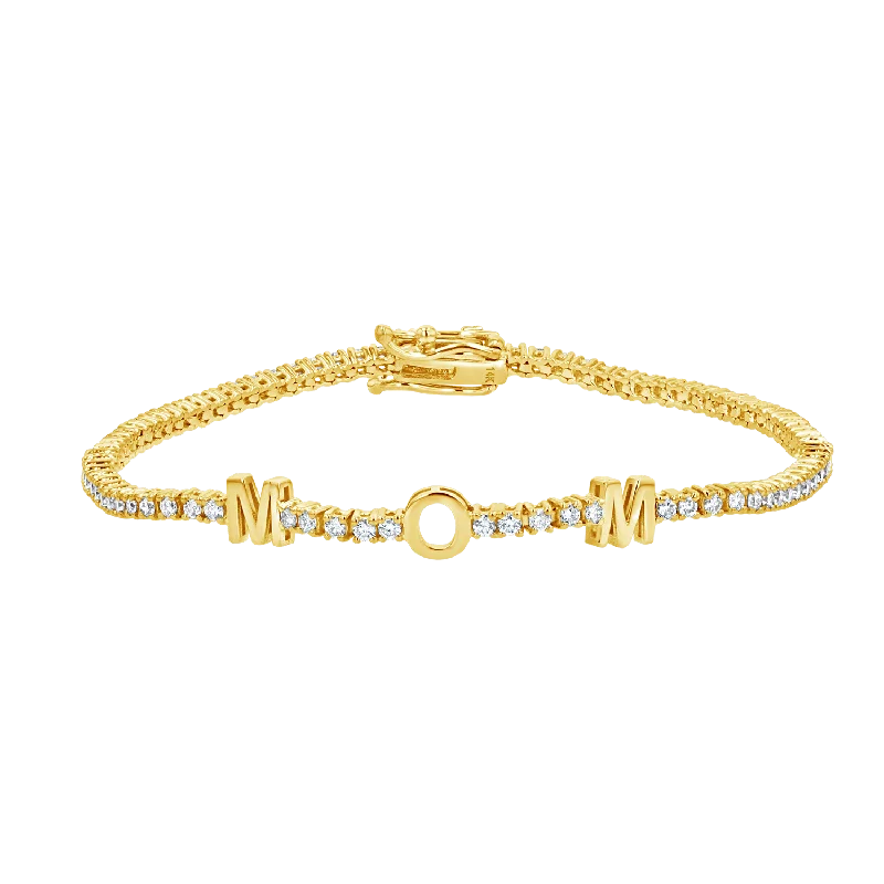 Signature Diamond Letter Tennis Bracelet